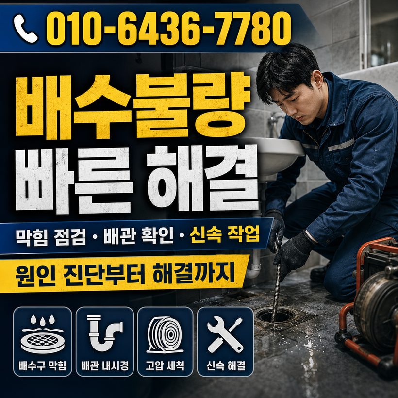 녹산동 지역 배관막힘 관련 이미지